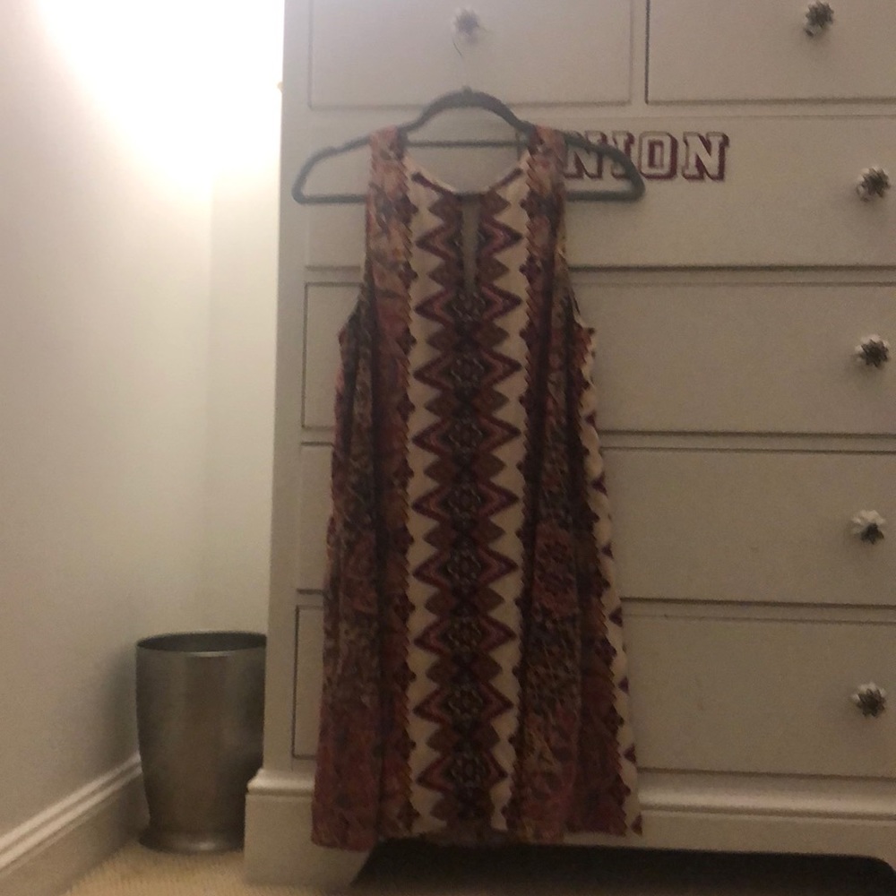 LAVENDER BROWN silk patterned mini dress